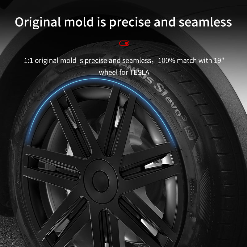 Tesla Model Y Wheel Hub Cap 19'' Star Style Wheel Cover Model Y Full Coverage Hubcap Tesstudio®