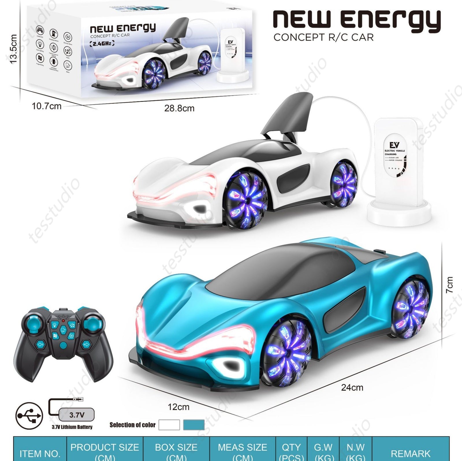 Tesla Remote Control Car Electric Gesture Sensing Toy Drift Spray Drift Stunt Car with Light Kids Gift for Children Boys Girls