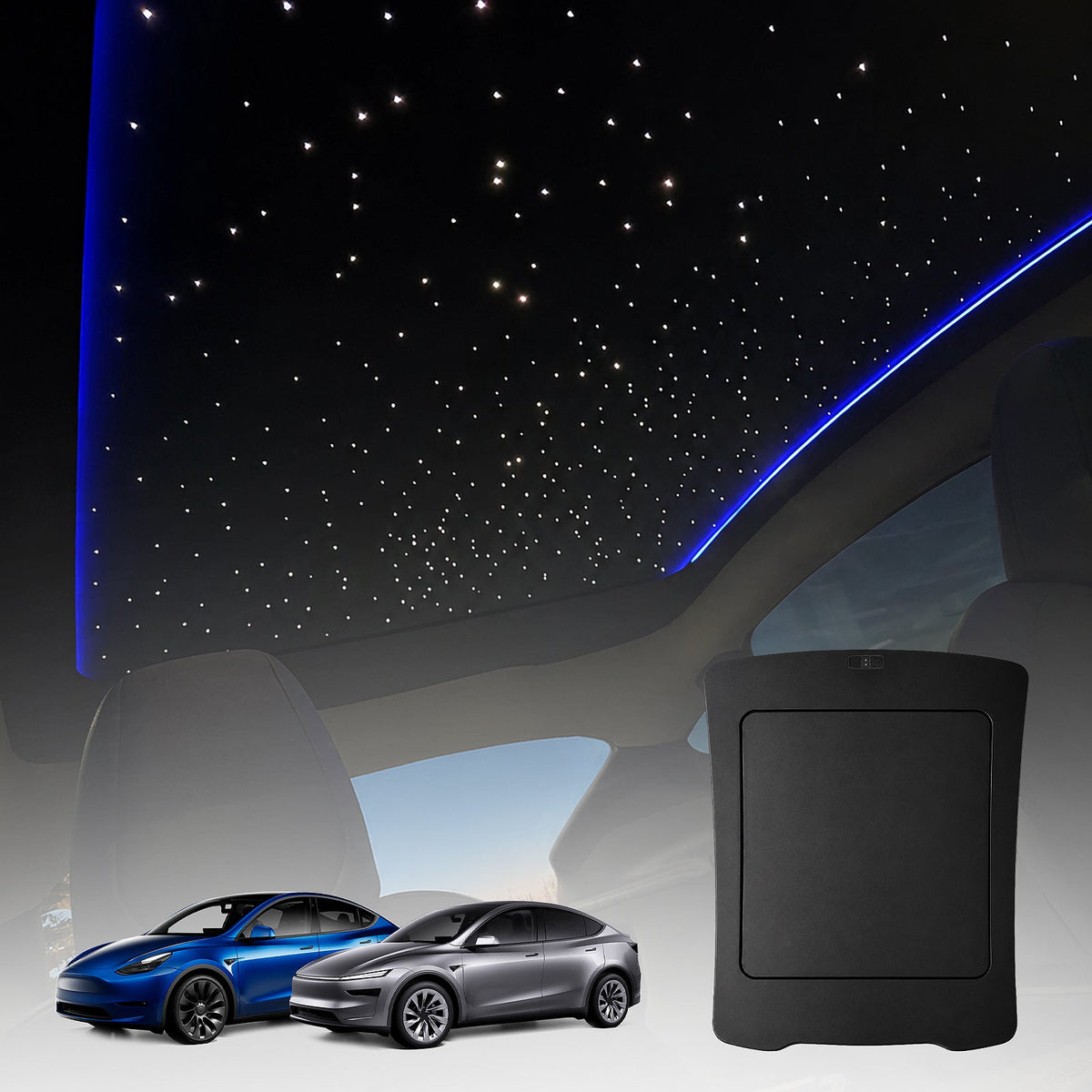 Tesla Smart Voice-Controlled Starry Sunshade 2.0 / Black-(Fabric Material) Limited Edition - Tesstudio