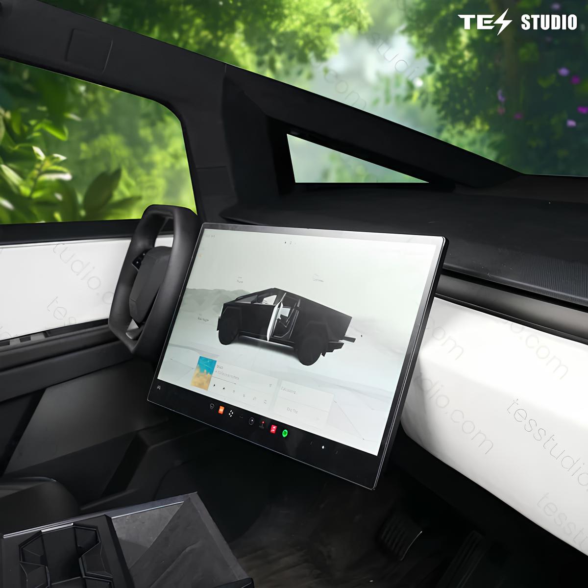 Tesla Screen Mount — rotating holder bracket exploded view