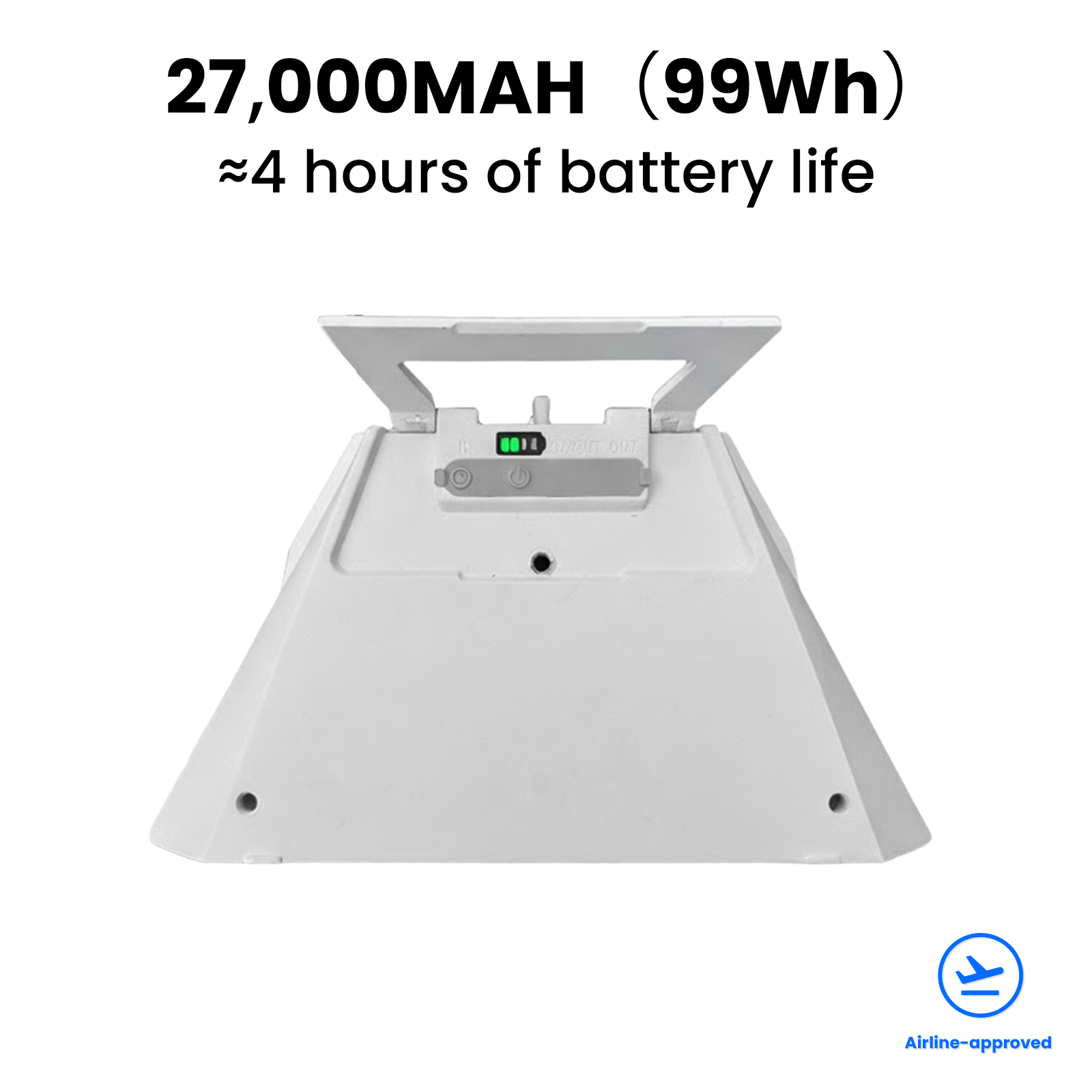 Tesstudio 27000mAh Power Bank for Starlink Mini with Tripod & Fast Charging (Airline-approved)