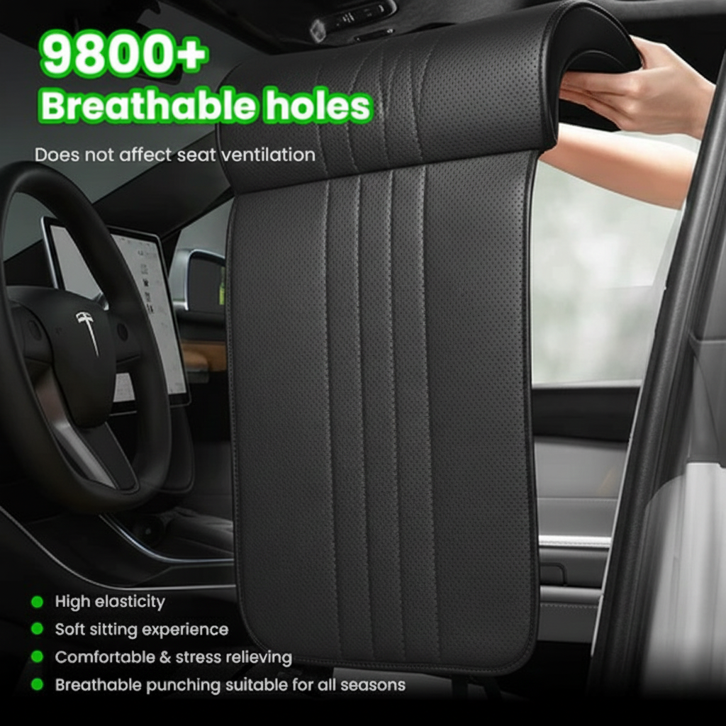 Premium Nappa Leather Front Seat Leg Support Cushion For Model 3/3 Highland /Y/ Y Juniper - Tesstudio