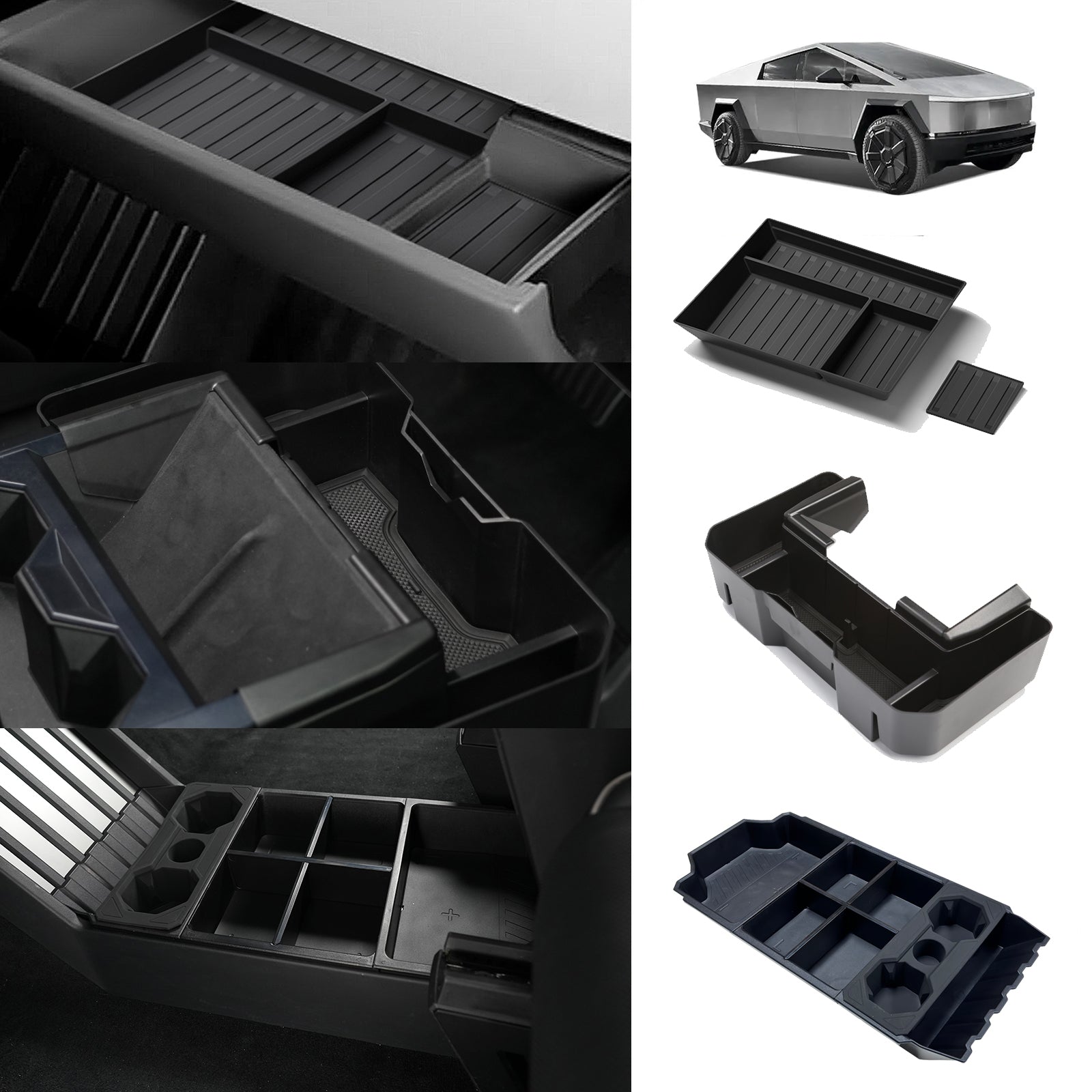 Cybertruck Screen Back Tray+ Cup Holder Front Tray