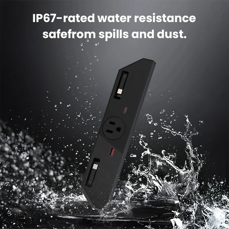 Tesstudio Center Console 110V/USB Charger Hub Outlet With 110V(AC)/5V For Tesla