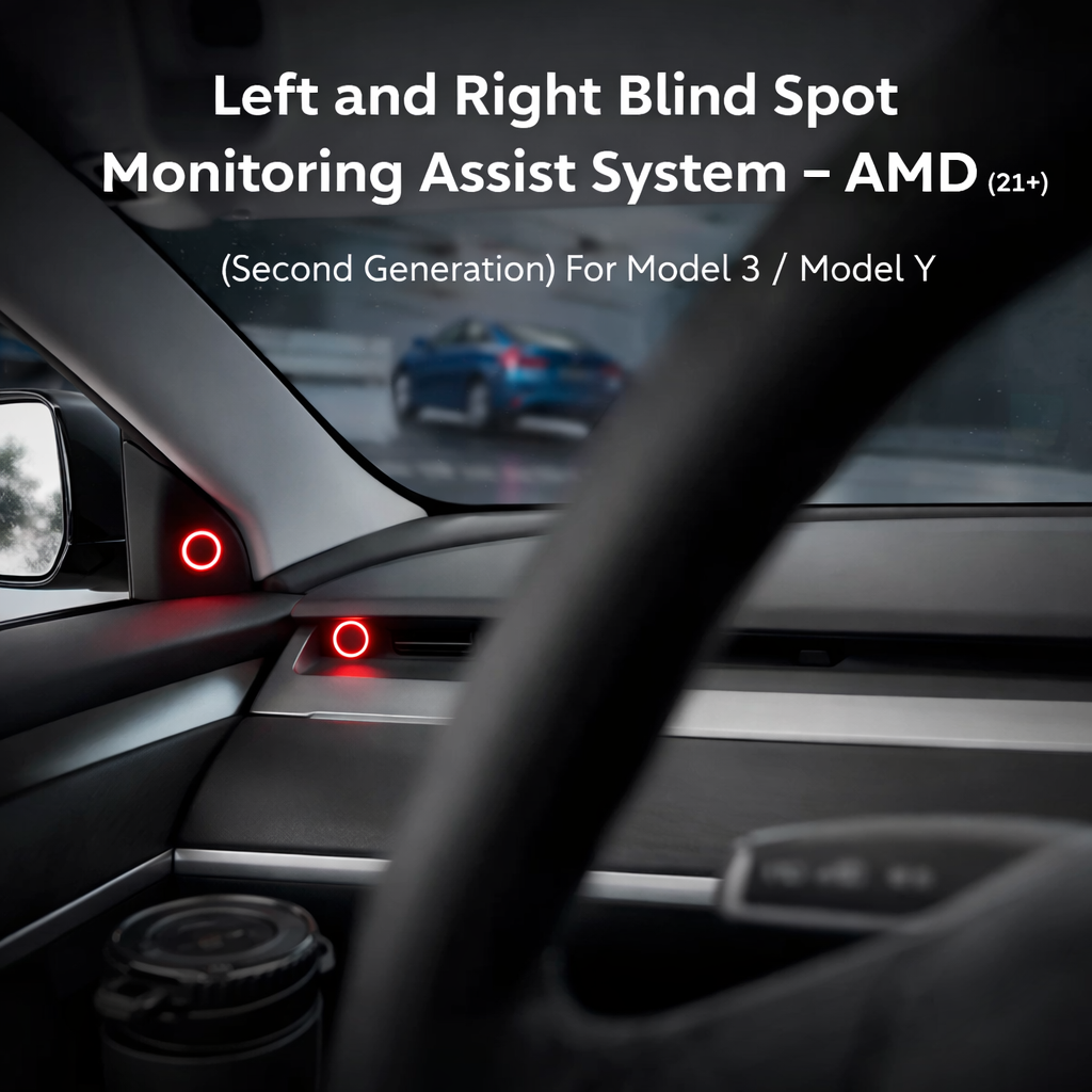 Tesstudio Left and Right Blind Spot Monitoring Assist System For Model 3 & Model Y