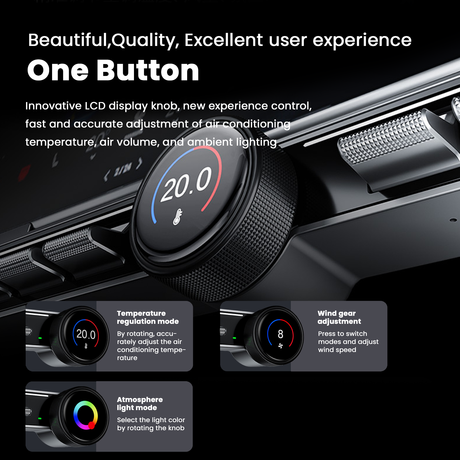 Magic Rotating Button Docking Station for Tesla Model 3/Y/Highland & Y Juniper