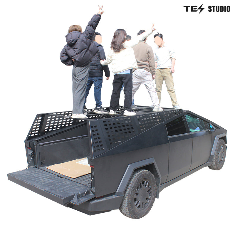 Tesstudio Overland Bed Rack For Tesla Cybertruck, Built For Camping And Cargo