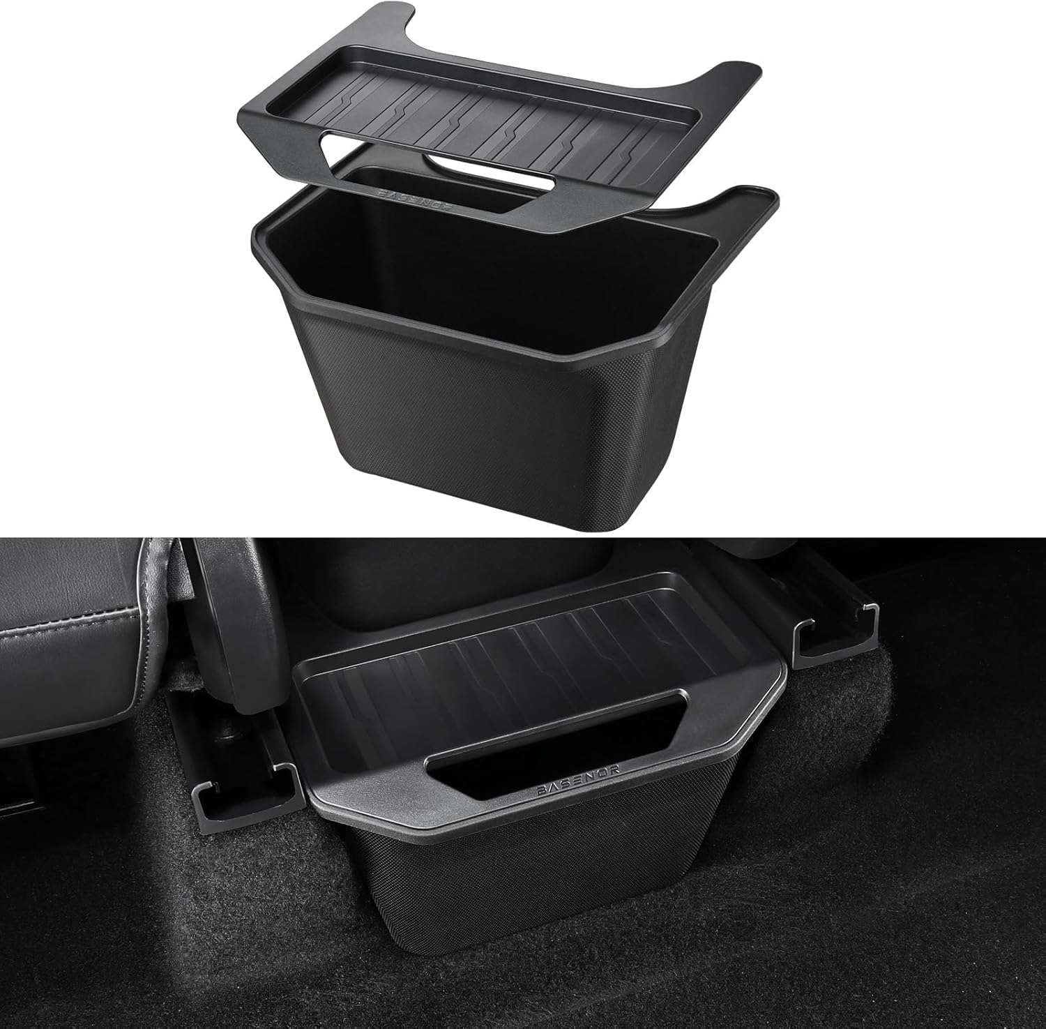 Tesstudio Rear Bin Backseat Storage Box Garbage Can for Tesla Model 3/Y Accessories