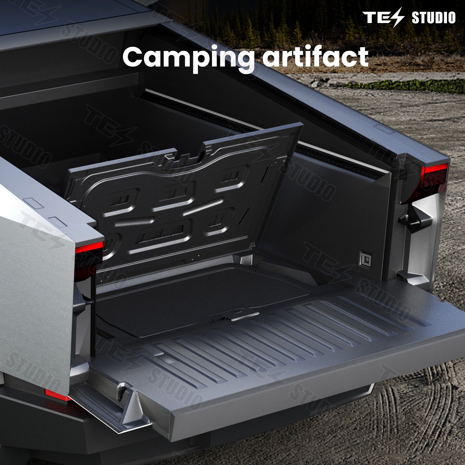 Tesstudio Rear Underseat Storage Tool Box For Cybertruck