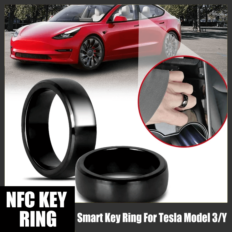 Tesstudio Smart Key NFC Ceramic Keyring RFID Tech Card Key Fob For Tesla Model 3/Y/3 Highland Model Y Juniper