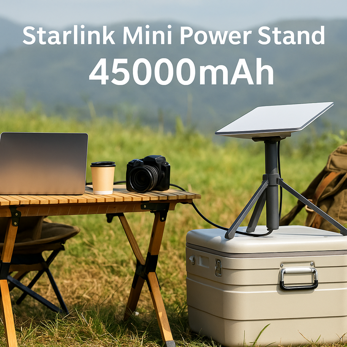 Tesstudio Starlink Mini Power Stand 45000 mAh Outdoor Working Camping Stable Power Tripod