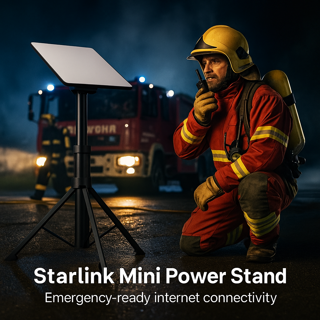 Tesstudio Starlink Mini Power Stand Emergency Communication Critical Connectivity Rescue Firefighter