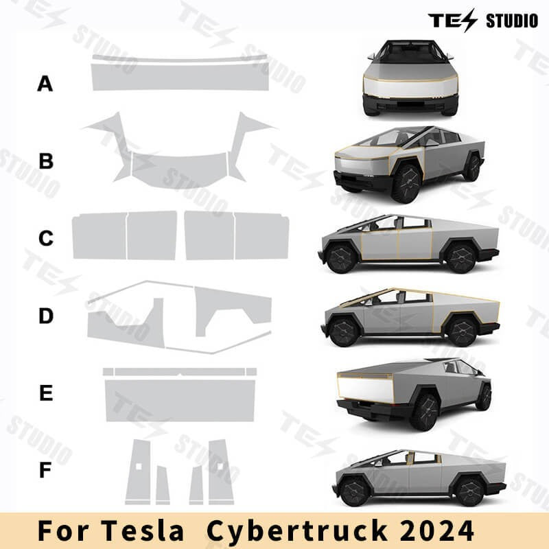 Tesstudio Tesla Accessories Cybertruck ppf TPU Invisible Full Car Paint Protection Film for Cybertruck