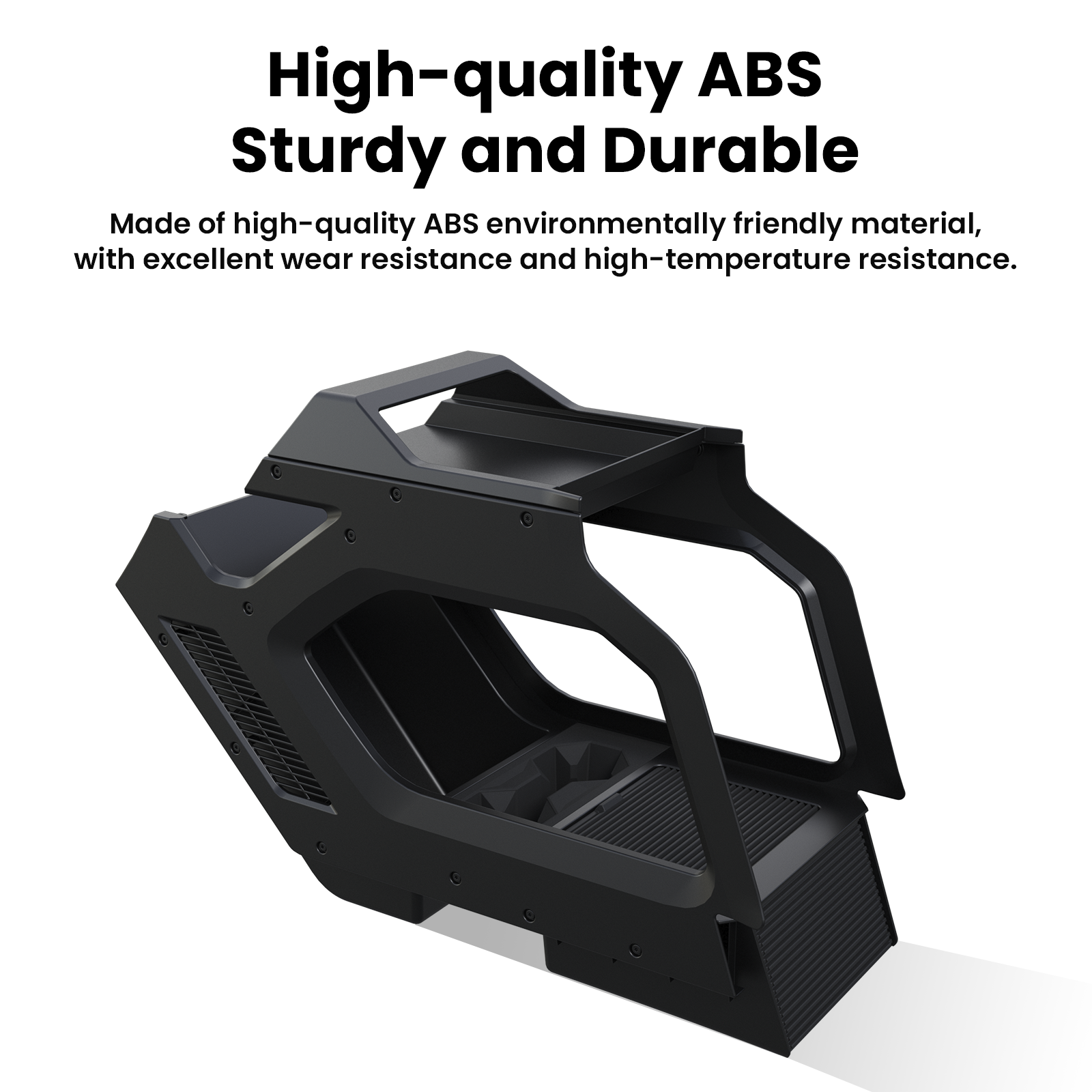 Tesstudio Cybertruck Lower Console Side Storage Box – Double-Layer ABS Organizer with Cup Holder (2024+)