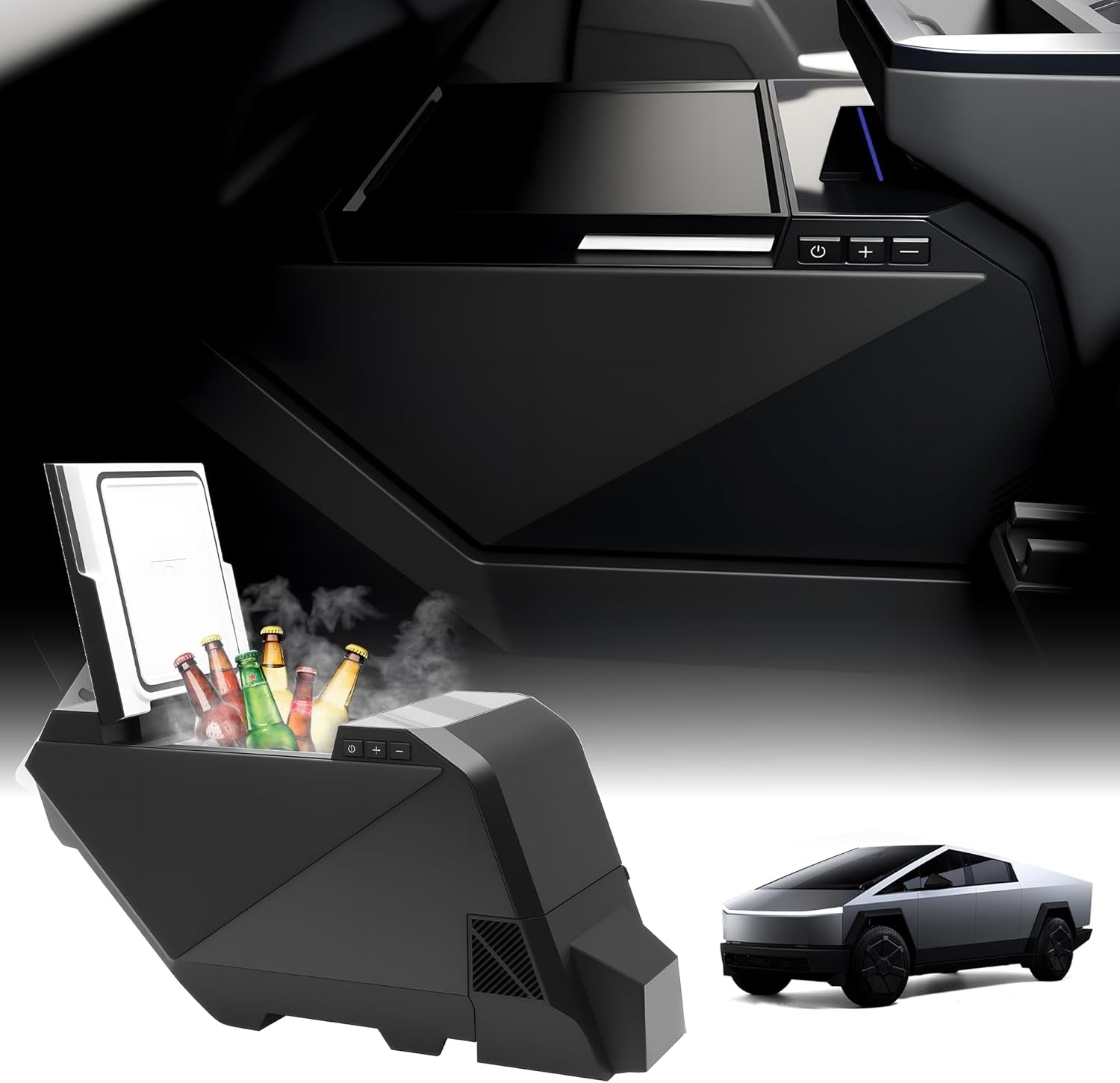Tesstudio Tesla Cybertruck Cooler Cybertruck Fridge 18L Center Console Floor Refrigerator