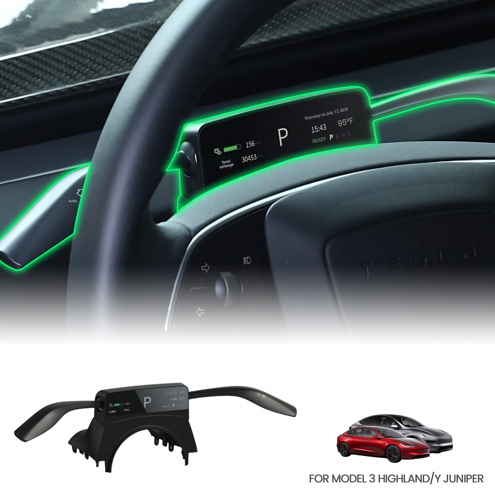 gear stalk Tesla Model Y Juniper Gear Stalk | Turn Signal Gear Stalk