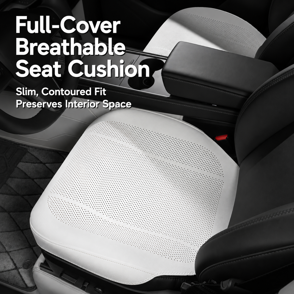 Universal Full-Coverage Breathable Nappa Leather Car Seat Cushion Cover - Tesstudio