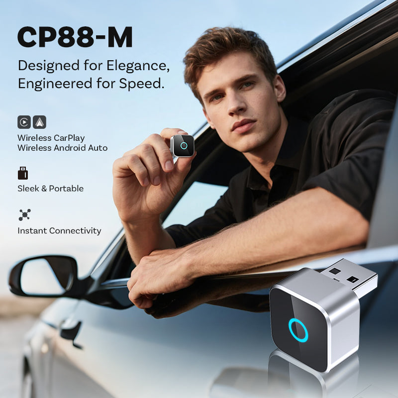 Universal Wired CarPlay/Android Auto to Wireless Adapter For All Cars - Tesstdio