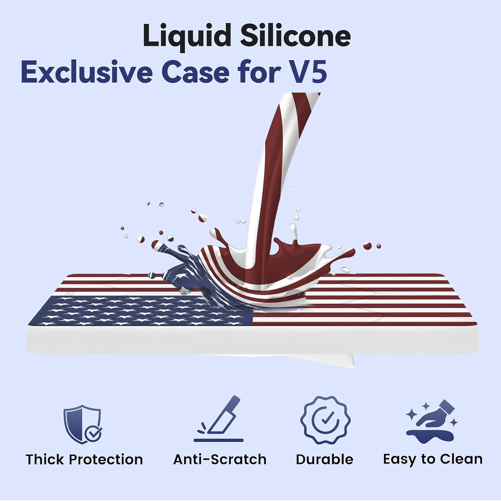 Starlink V5 Silicone Protective Case - U.S. Flag Design