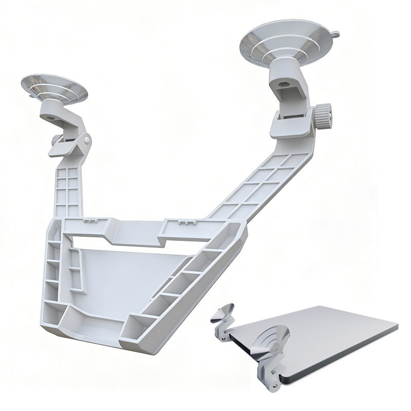 White Starlink Mini windshield suction mount with dashboard support base and adjustable arms