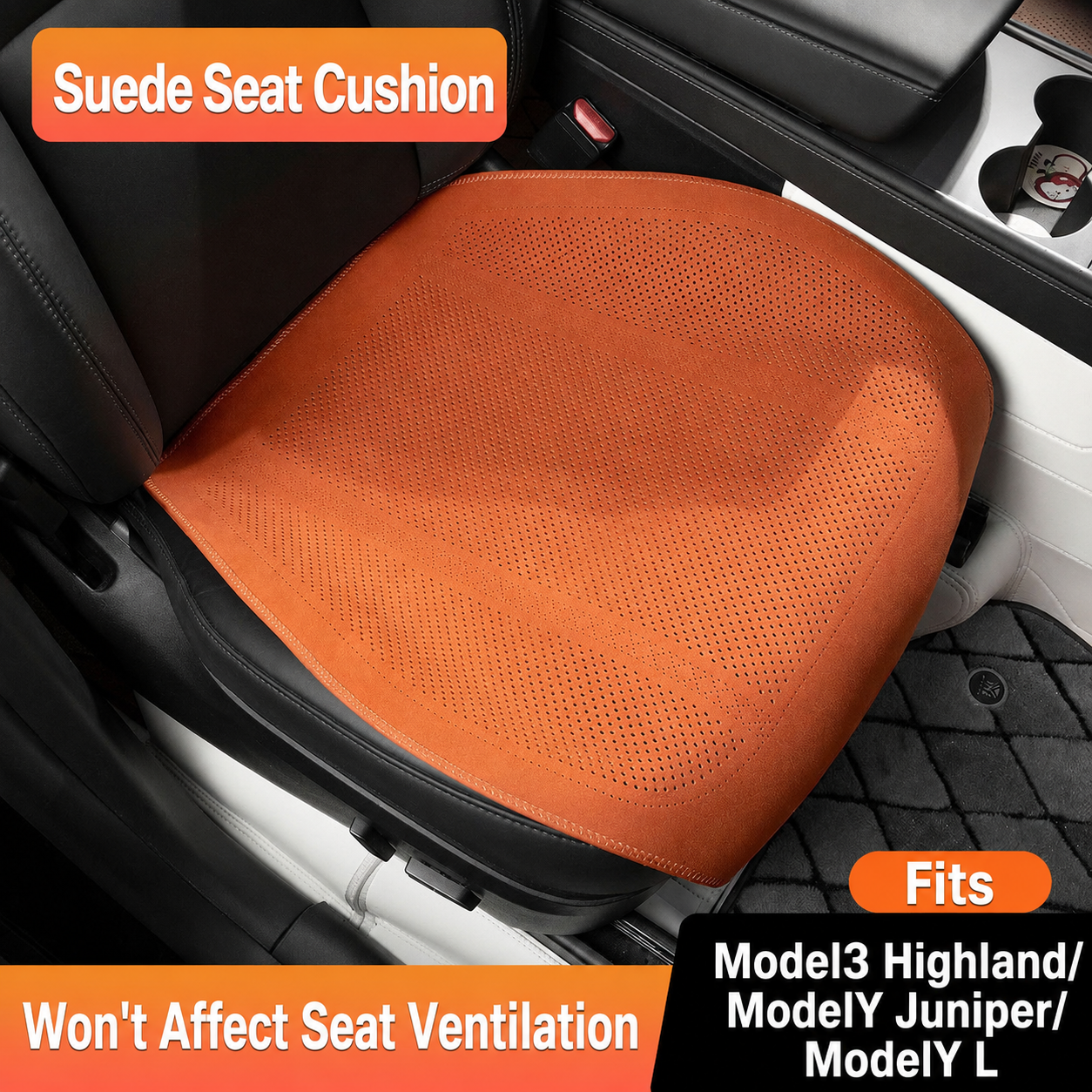 Winter Suede Seat Cushion Pads for Tesla Model 3 Highland / Model Y Juniper / Model Y L