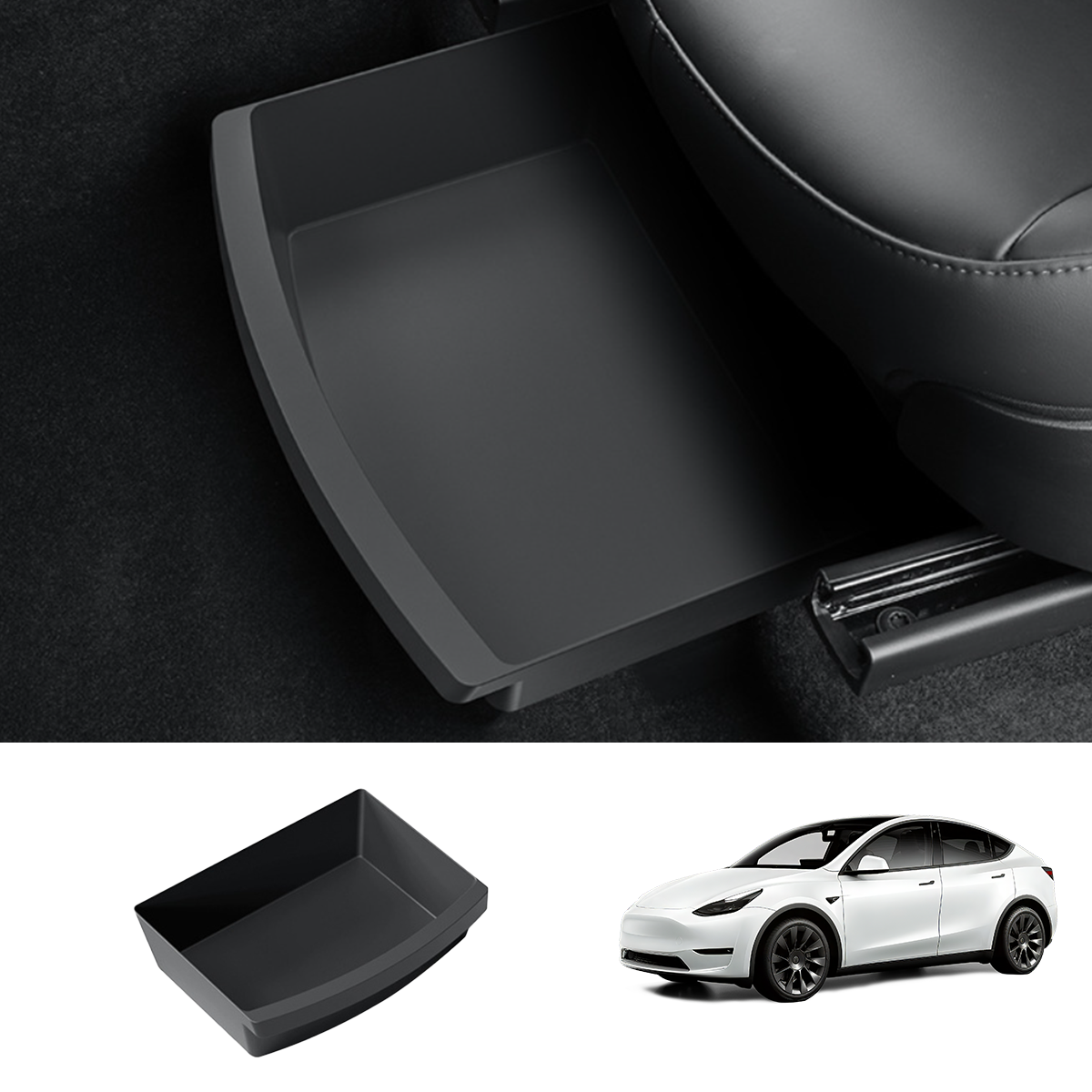 Front Row Under Seat Storage Box for Tesla Model Y 2021+