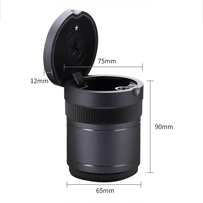 Vehicle Ashtray with Smell-proof Lid and LED Light for Tesla Model 3/Y/X/S
