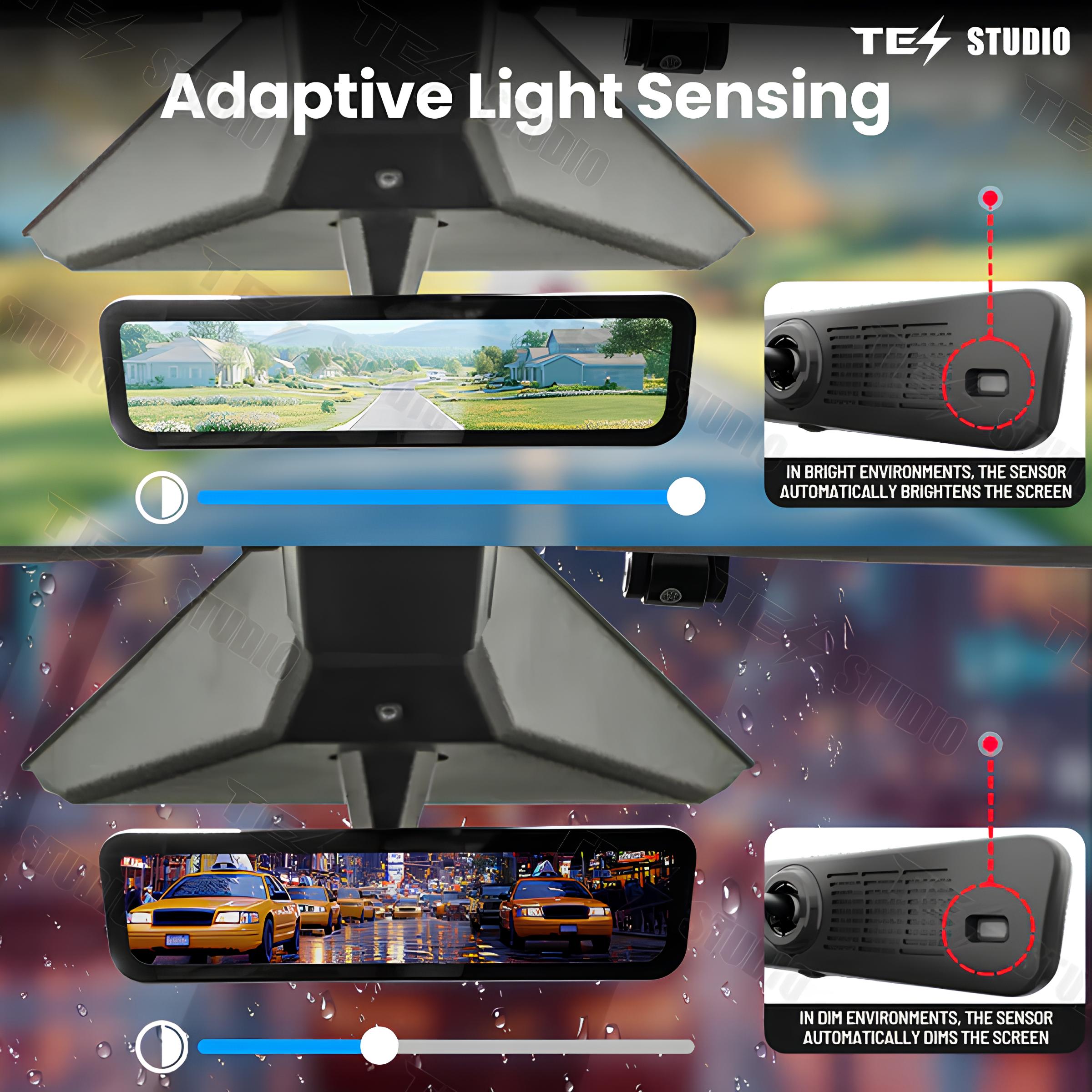 Tesla Streaming Mirror — touchscreen control detail