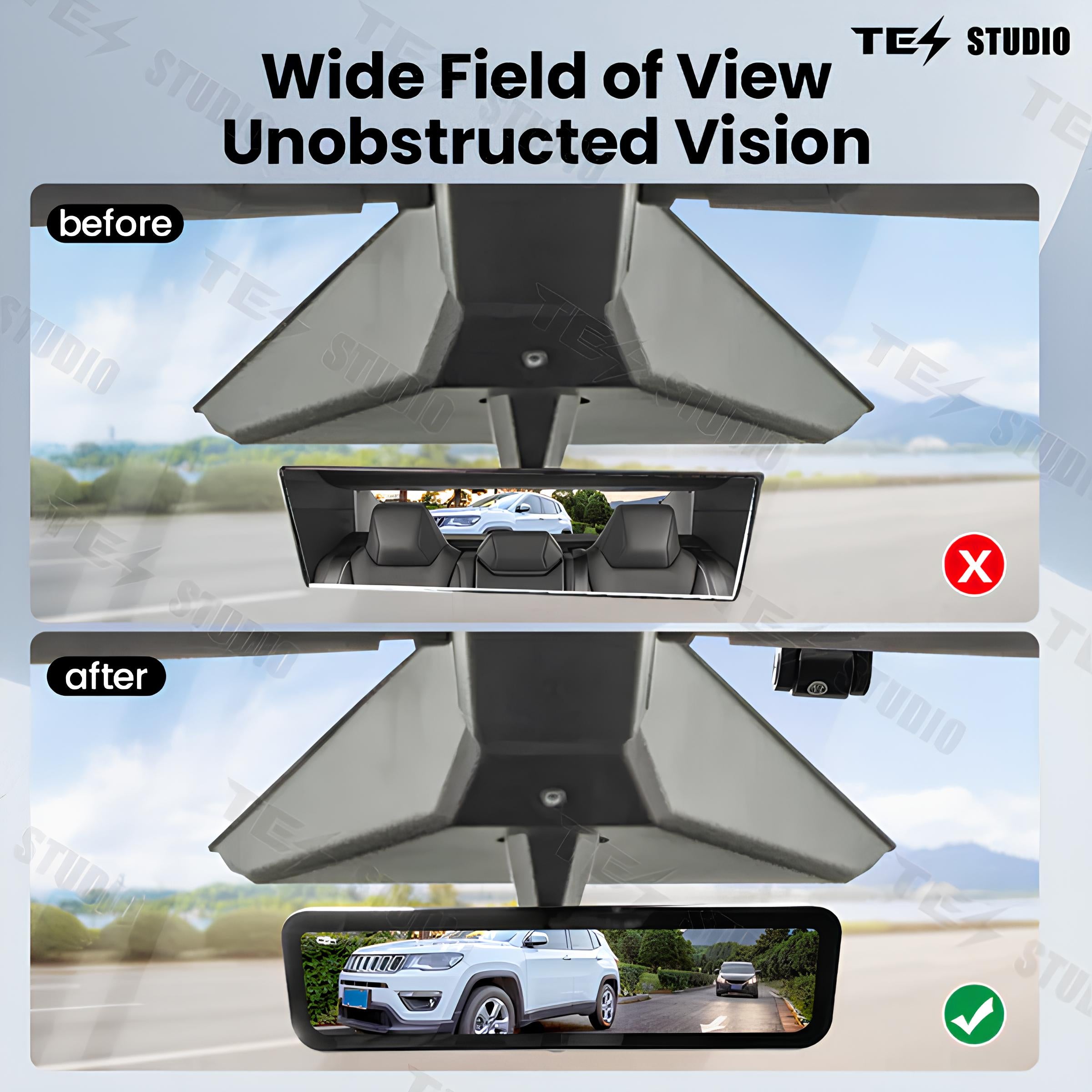 Tesla Cybertruck S92 Streaming Rearview Mirror Recorder Tesstudio®