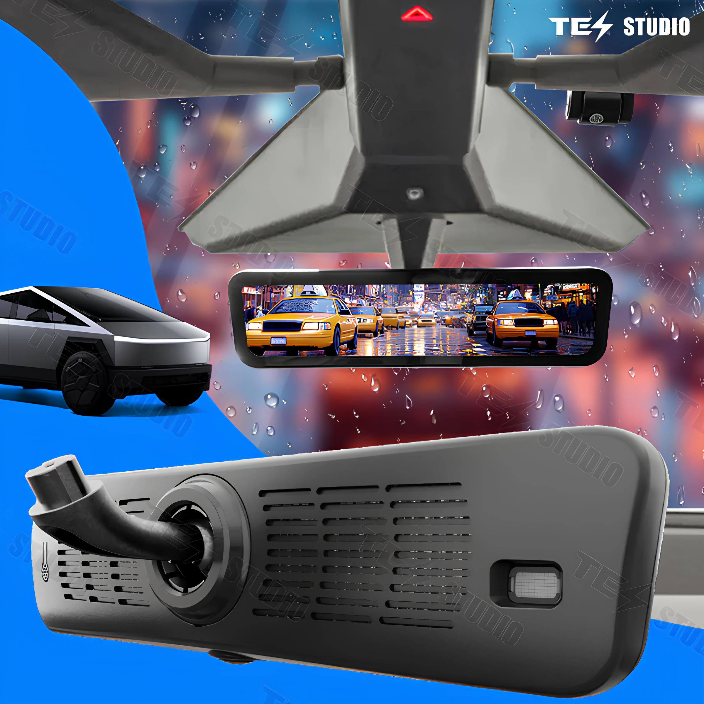 Tesla Streaming Mirror — dashcam storage card slot