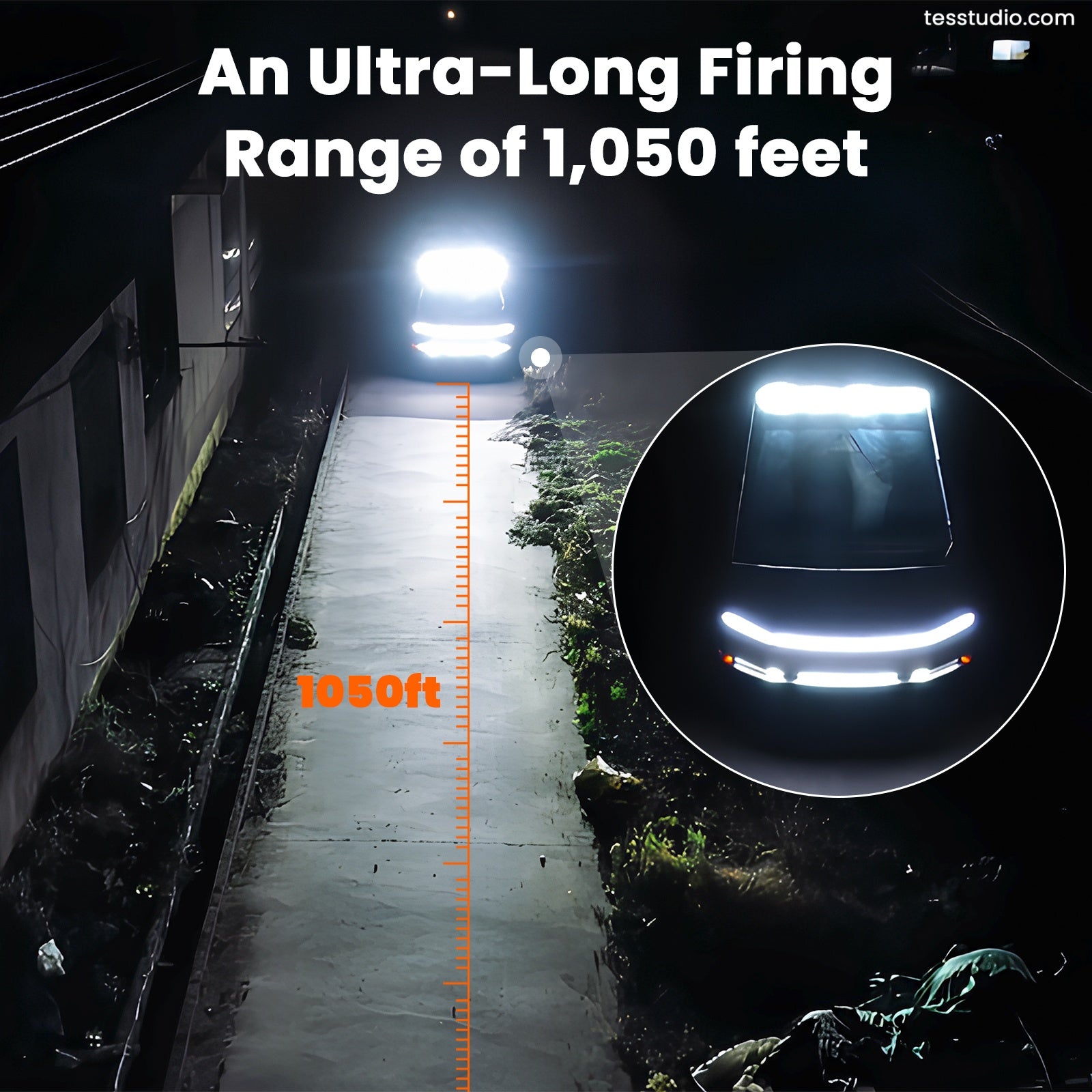 Tesla Cybertruck Off Road Lightbar Roof Spotlights Light Exterior Accessories LED Lights Off-Road Driving Light Tesstudio®