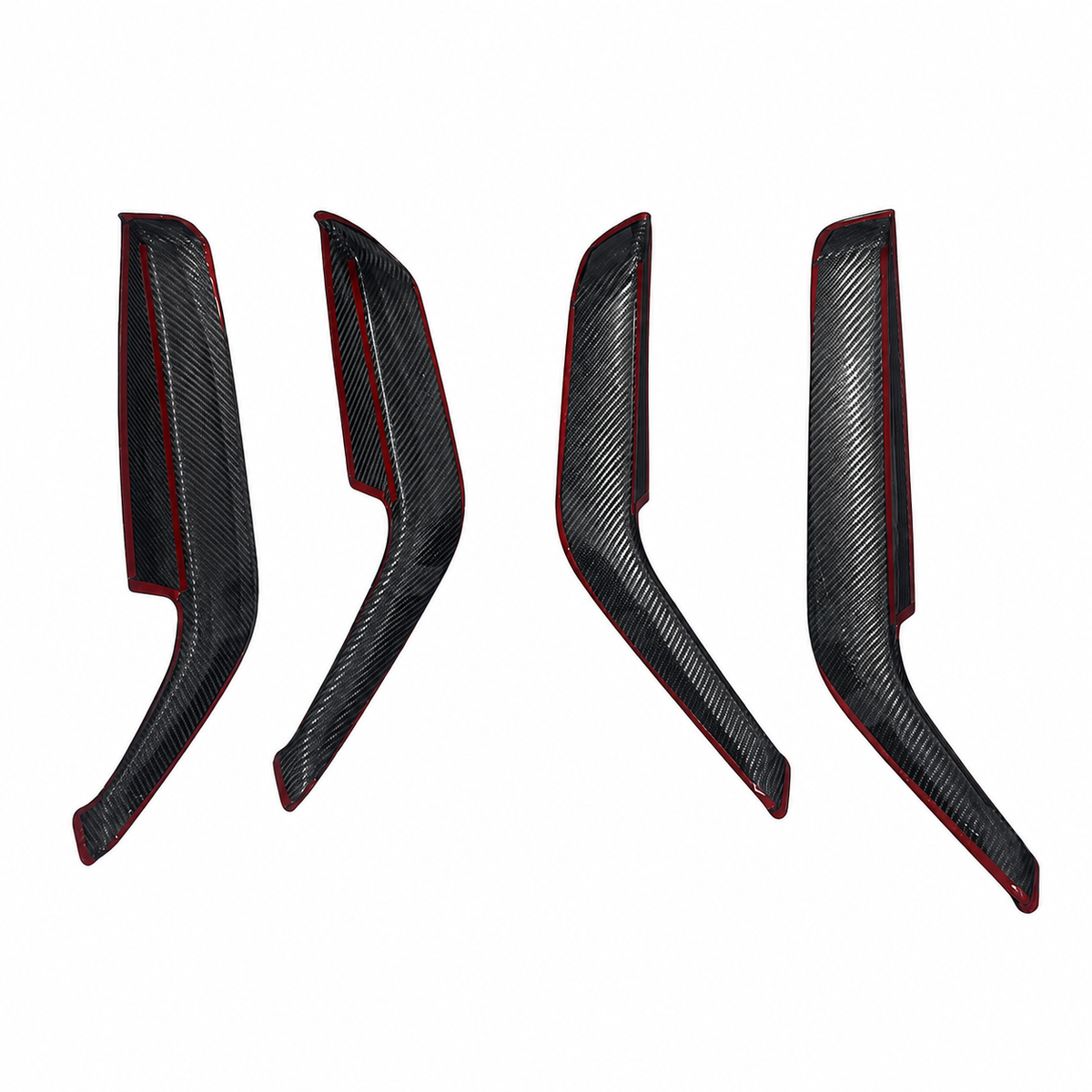 4-Piece Carbon Fiber Door Armrest Cover Set for Tesla Model Y Juniper / Model Y L