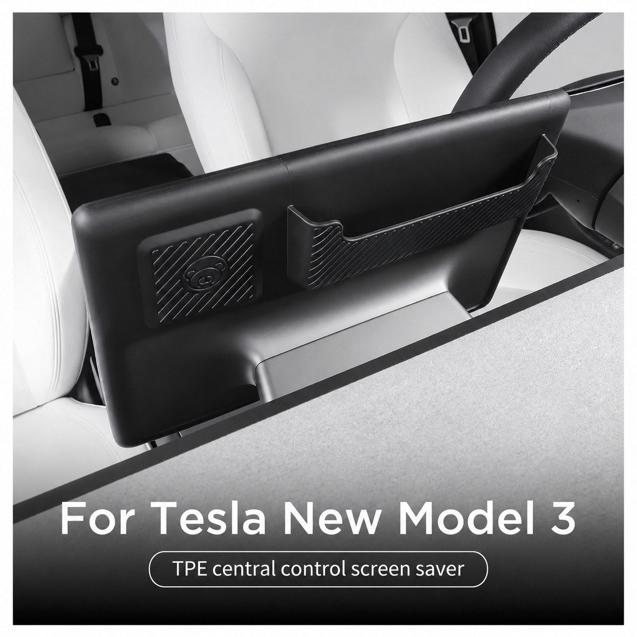 Silicone Central Screen Protector Frame For Tesla Model 3 Highland / Y Juniper