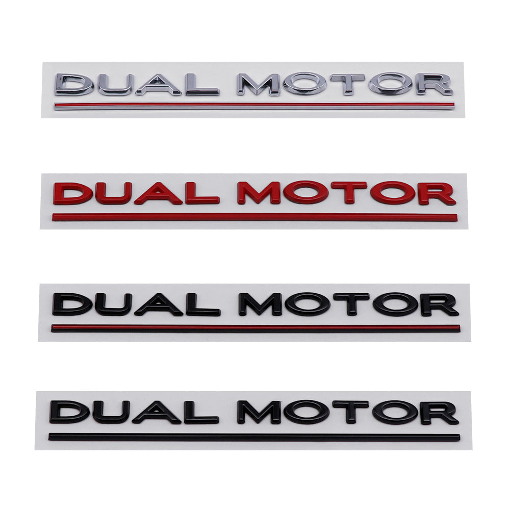 'Dual Motor' Decal Rear Trunk Emblem For Tesla All Model 3 Y S X