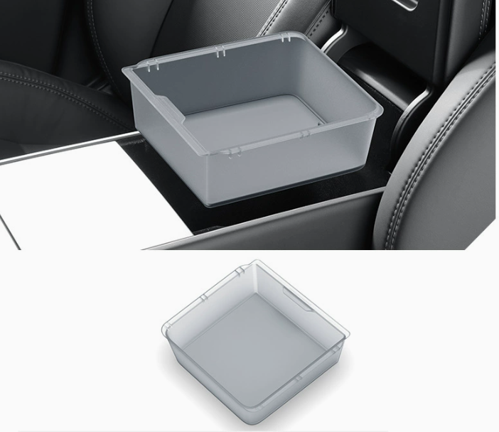 Tesla Model Y / YL Center Console Storage Box | ABS+PVC OEM-Fit Interior Organizer
