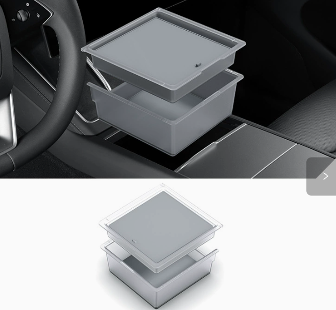 Tesla Model Y / YL Center Console Storage Box | ABS+PVC OEM-Fit Interior Organizer