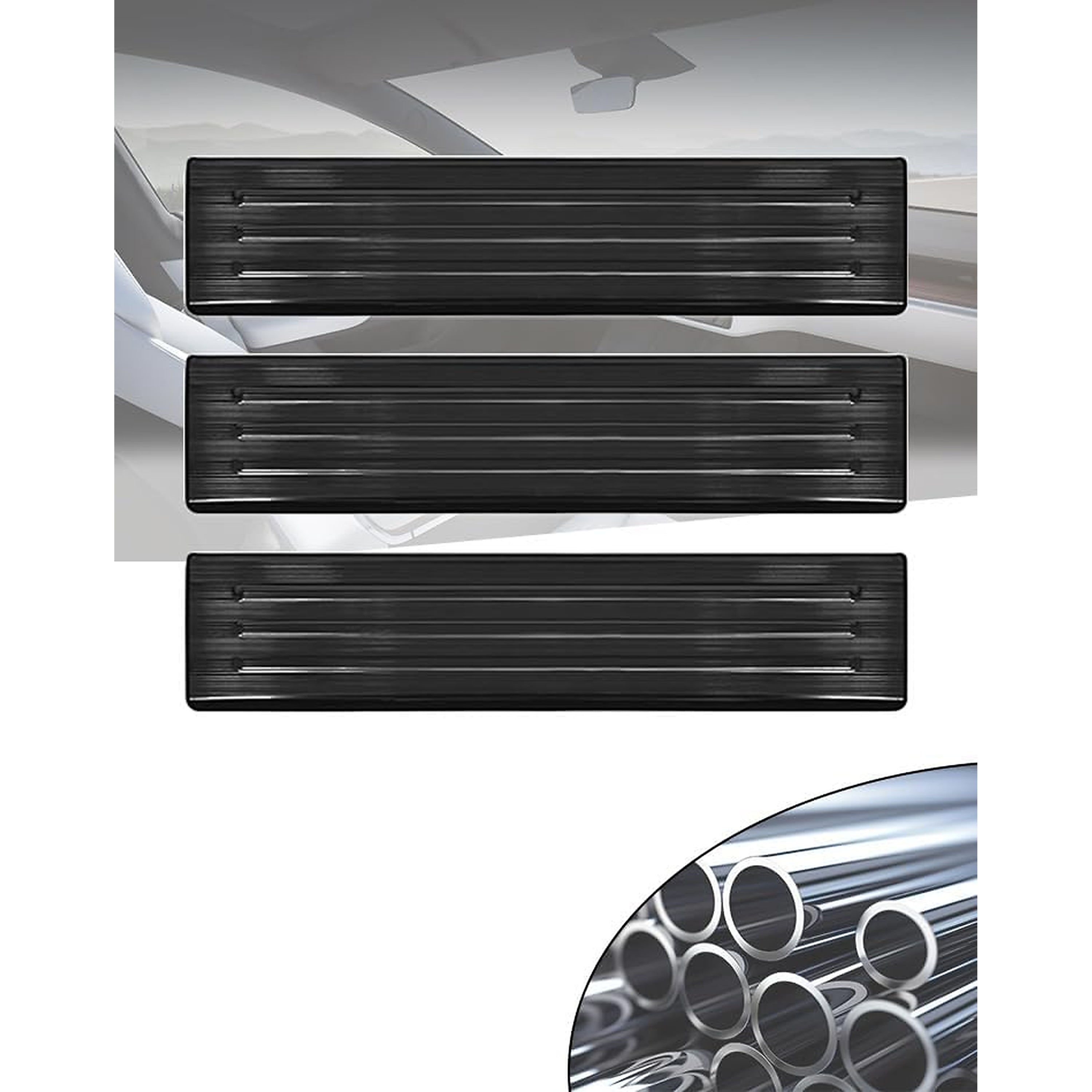 Cybertruck rear tailgate edge protector with ribbed TPE ABS surface
