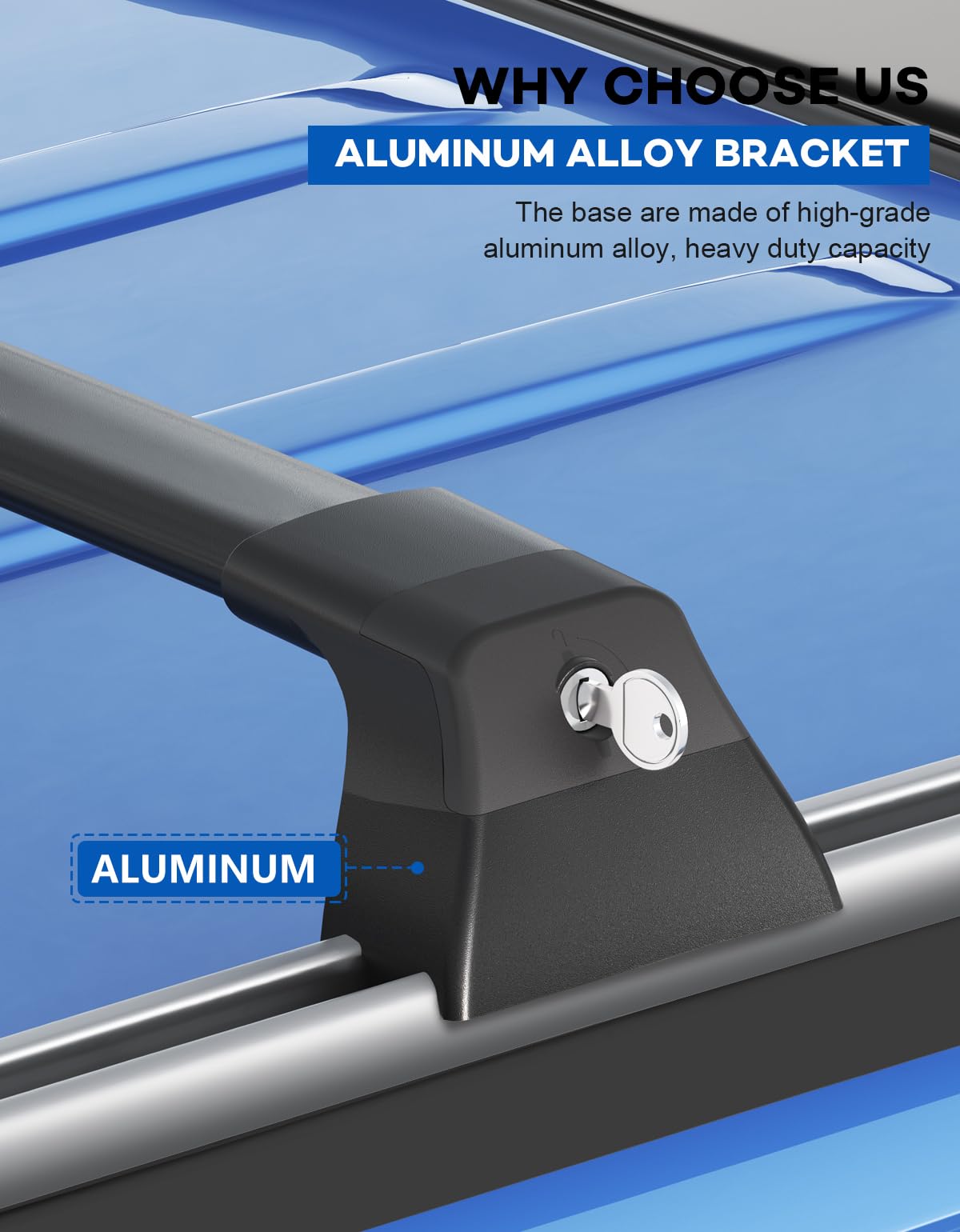 Roof Rack Cross Bars Compatible with Jeep Grand Cherokee L 2021-2025 and 2022 2023 2024 2025 Grand Cherokee WL