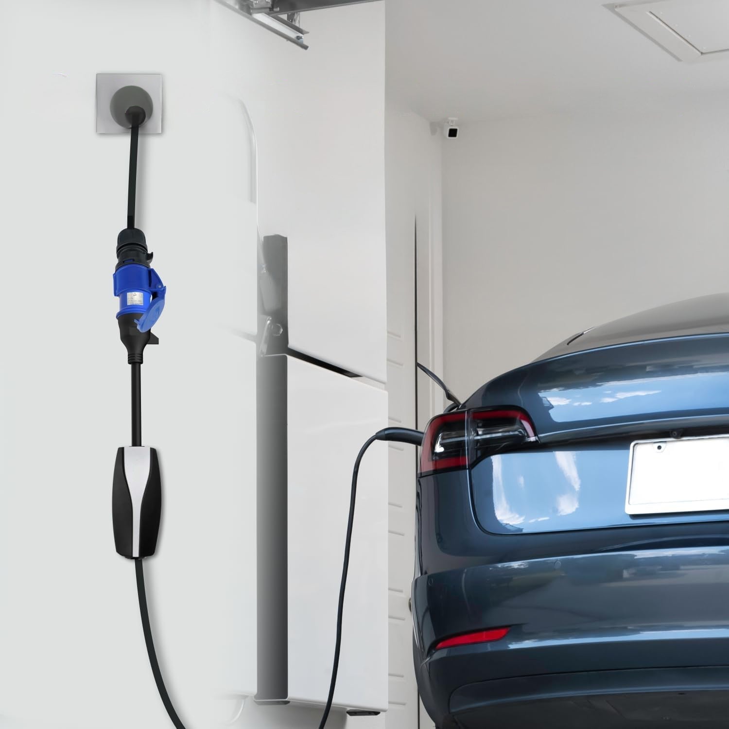 Tesla Model S / 3 / X / Y 3-Pin CEE to Tesla Adapter | 32A EV Charger Extension Cable for Mobile Connector