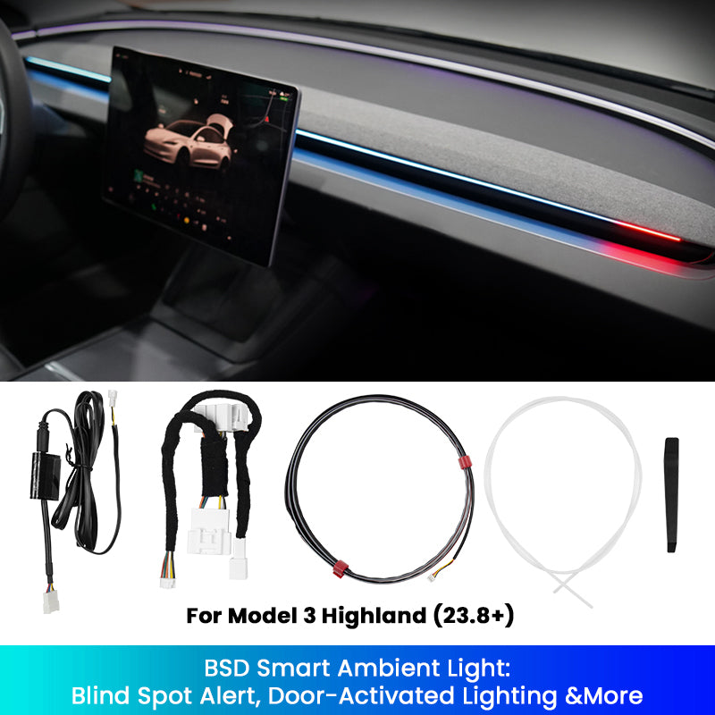 BSD Blind Spot Monitor Ambient Light System For Tesla Model 3/Y • 3 High / Y Juniper