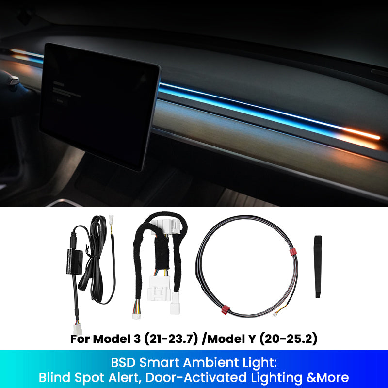 BSD Blind Spot Monitor Ambient Light System For Tesla Model 3/Y • 3 High / Y Juniper