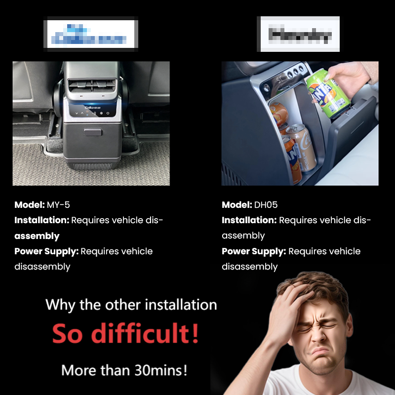 Center Console Freezer For Tesla Model Y Juniper Refrigerator Comparison of pain image