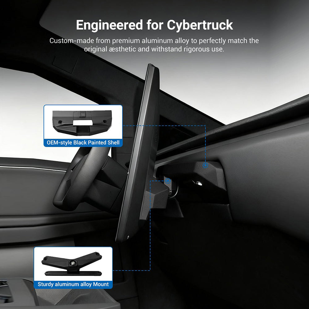 2026 Center Screen Swivel Rotating Mount Kit V3 (Original Screen Height,More Easy Install) For Cybertruck