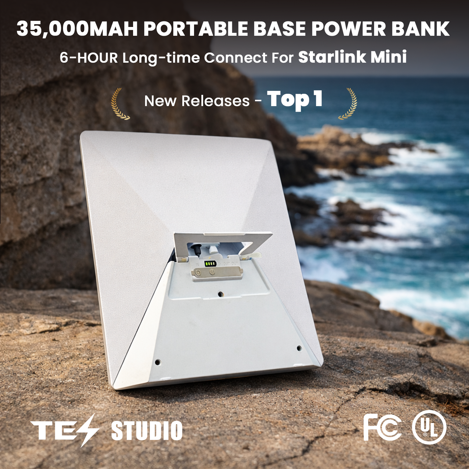 27000mAh Power Bank for Starlink Mini with Tripod & Fast Charging 27000mAh(99Wh)(Airline-approved) / Triangular Bracket