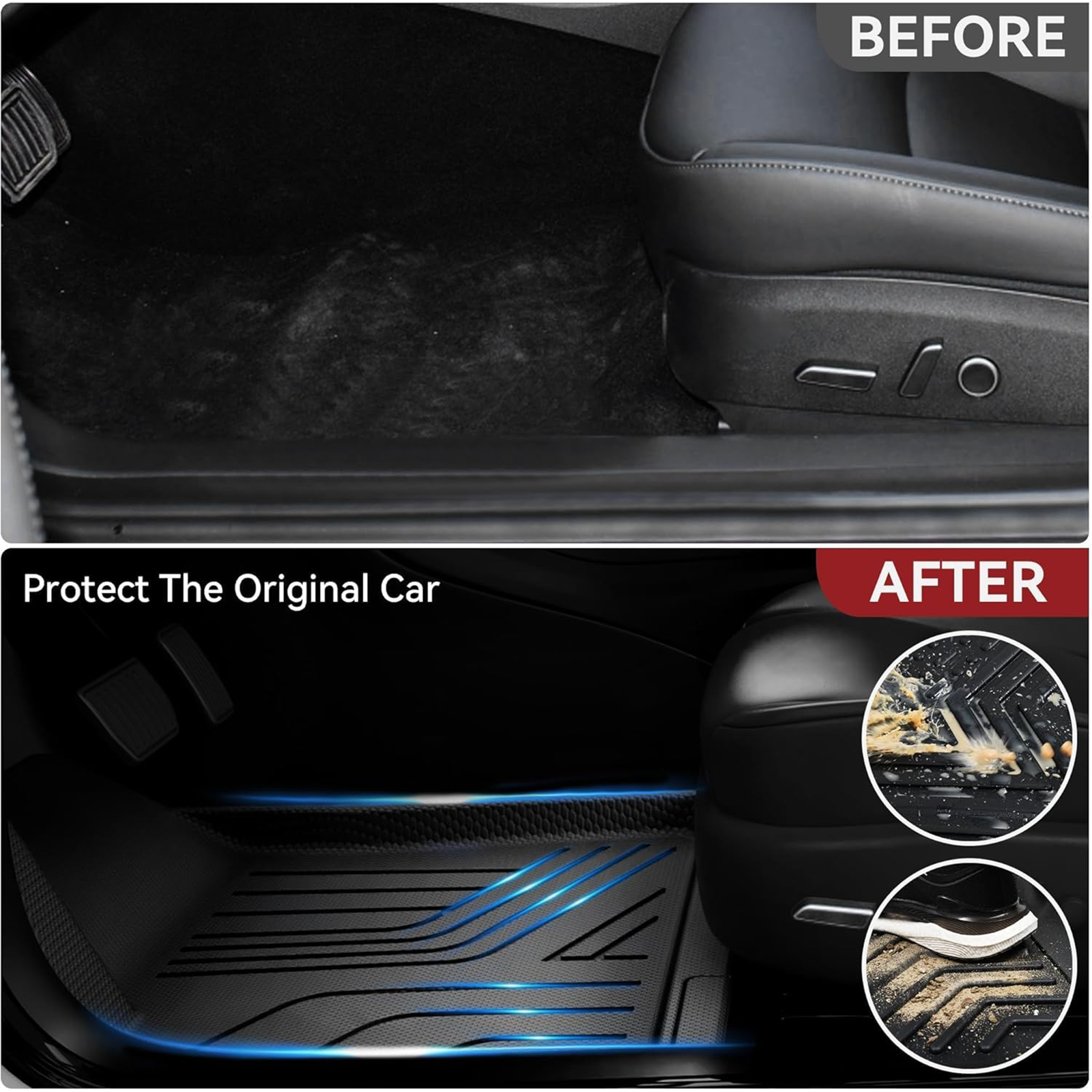 TPE Mats Floor Mats For Tesla Model Y Juniper