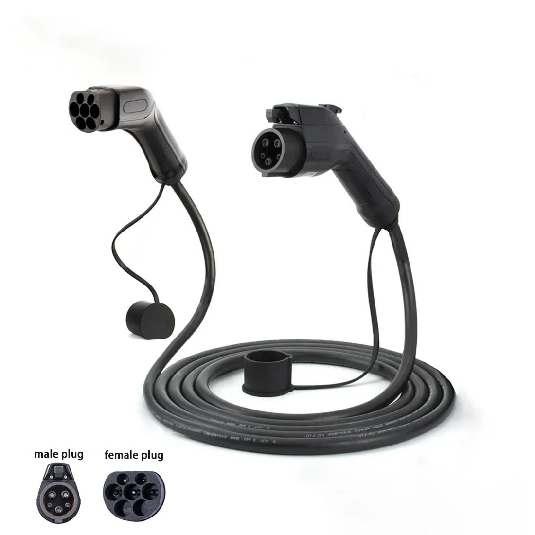 Type 2 Socket to Type 1/J1772 Vehicle EV Charging Cable
