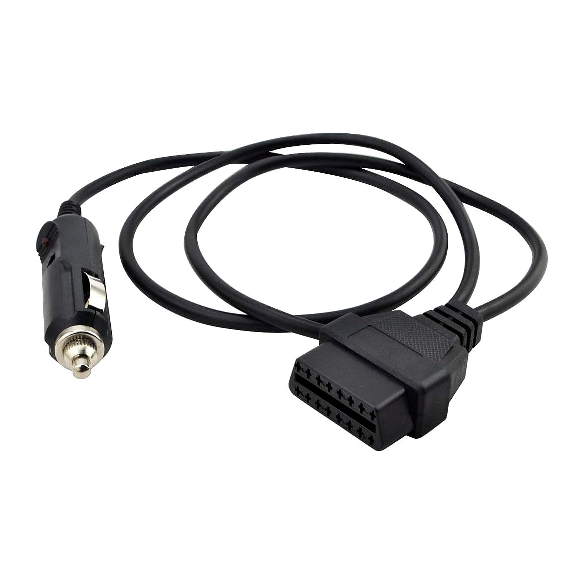 OBD2 Cigarette Lighter to OBD Female Connector Cable – 1M Car Memory Saver Power Adapter