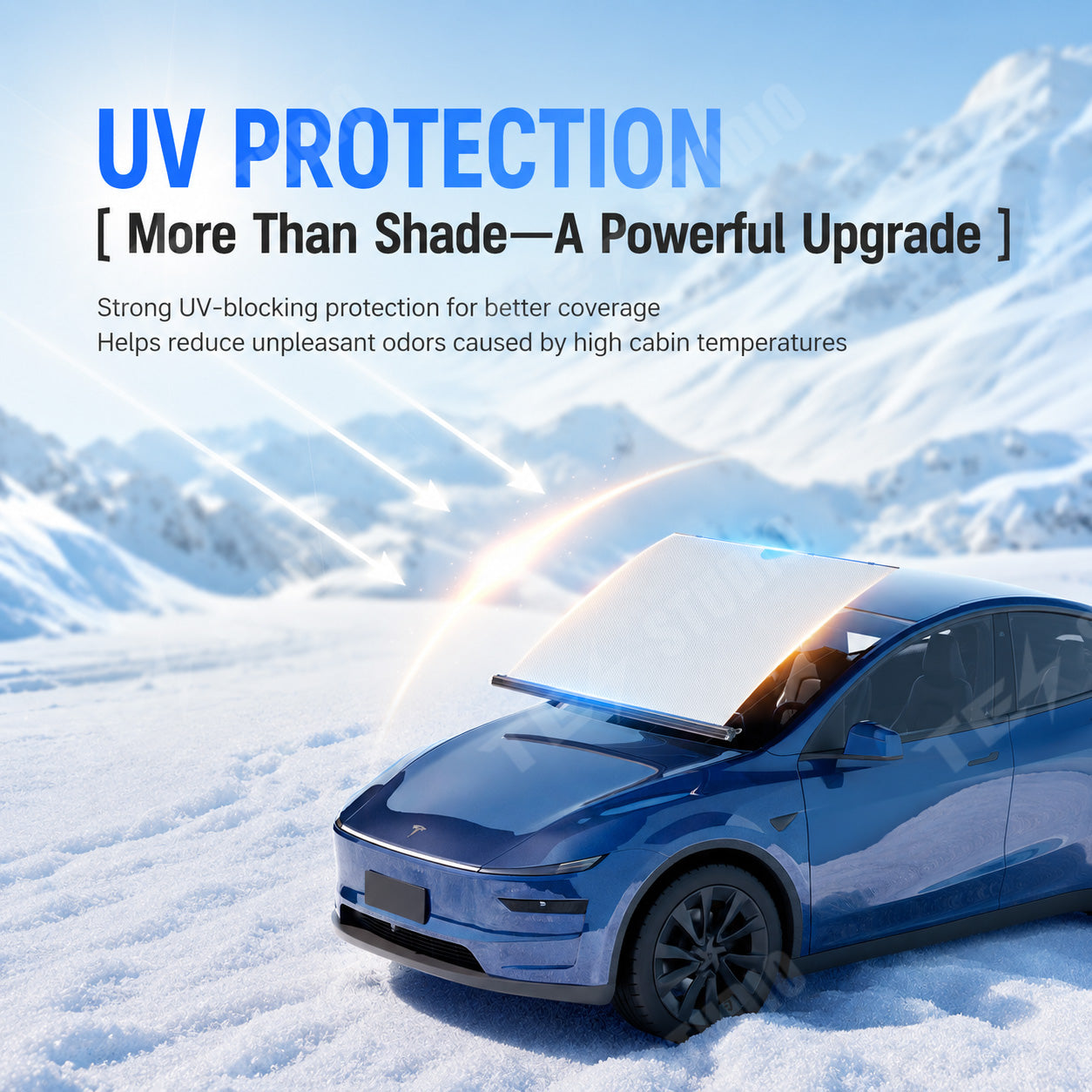 Fully Automatic Front Windshield Sunshade for Model 3 & 3 Highland / Model Y & Y Juniper & Y Standard & Y L / Model X / Model S