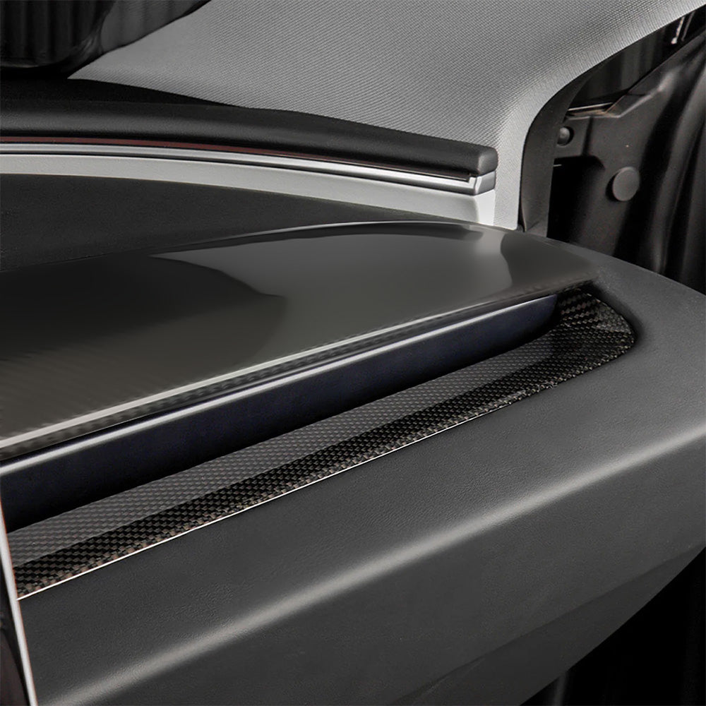 Real Carbon Fiber Dashboard Lower Air Vent Trim For Tesla Model 3 Highland & Model Y Juniper & Model Y L