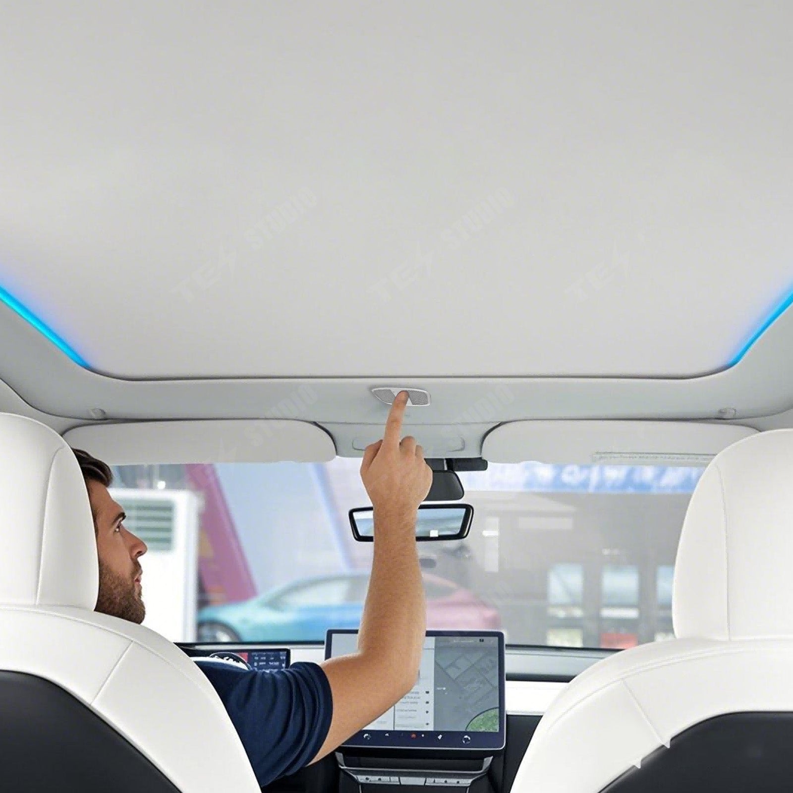 Power Sunshade Voice-Controlled For Tesla Model Y Juniper/Y L
